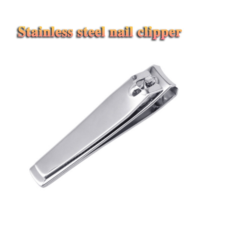 Nail Cutter Stainless Steel Silver Small Portable Finger Nail Clipper With File Home Care