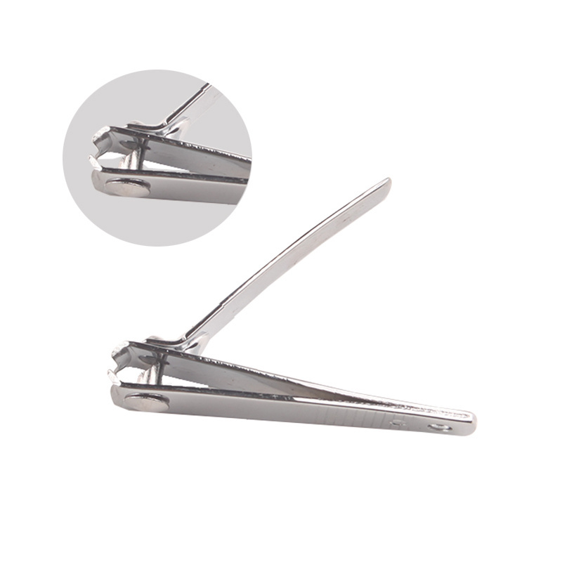 Nail Cutter Stainless Steel Silver Small Portable Finger Nail Clipper With File Home Care