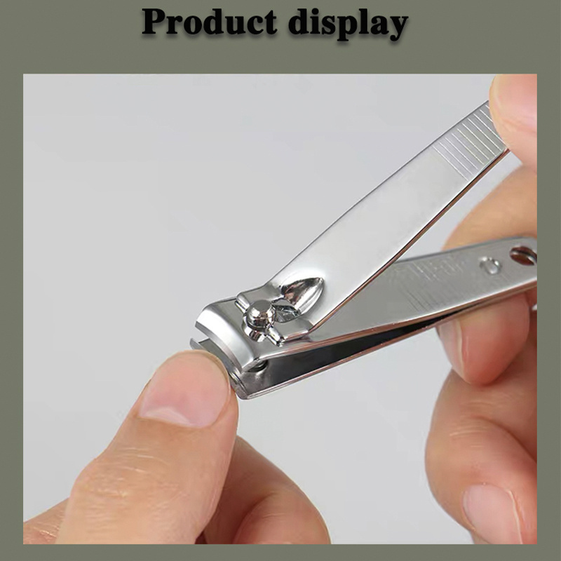 Nail Cutter Stainless Steel Silver Small Portable Finger Nail Clipper With File Home Care