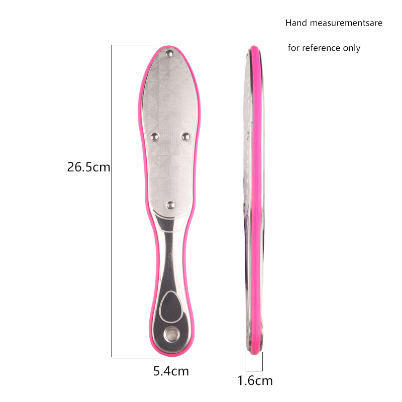 Sunshine Pink Stainless Steel Exfoliate Foot File Foot Scrubber Rasp Callus Remover Foot Grater