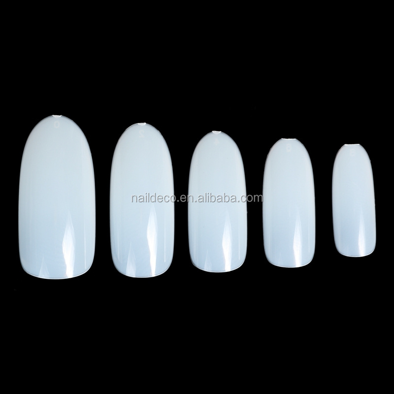 Medium Oval False Nail Finger Application Acrylic Material Full Cover Nail Tip