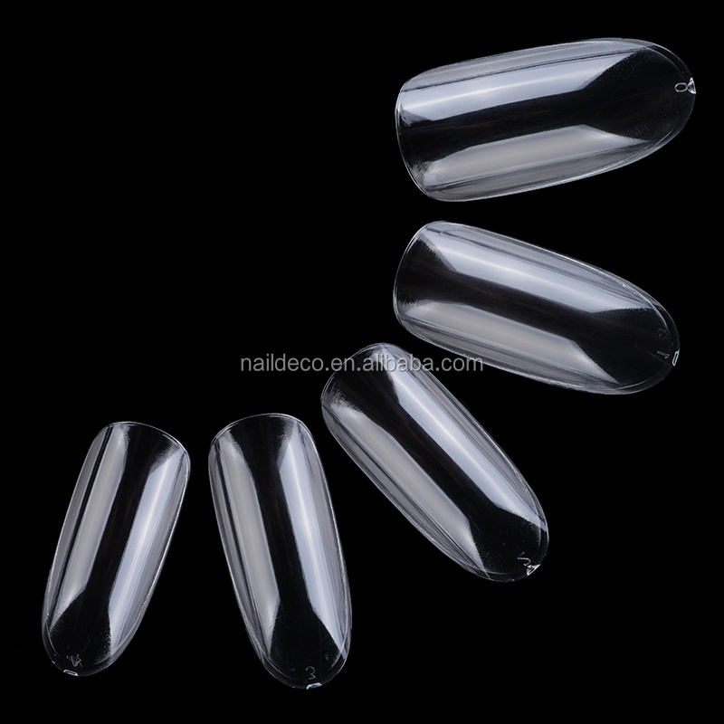 Medium Oval False Nail Finger Application Acrylic Material Full Cover Nail Tip