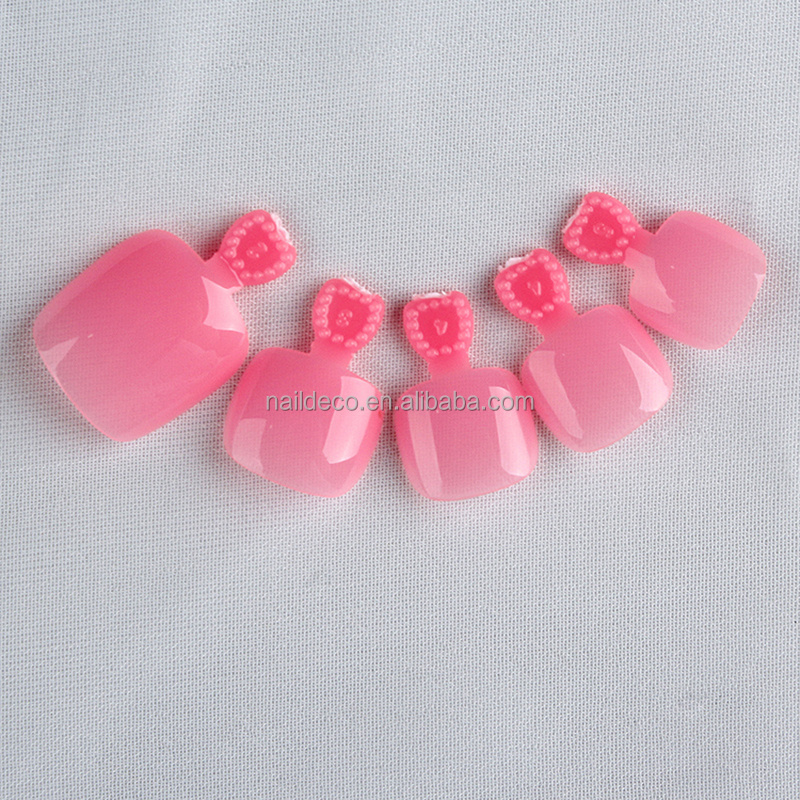 High Quality French Solid Color Press On Nails With Toe Nails Designs Foots Fake Nail Art Wholesales Supplies