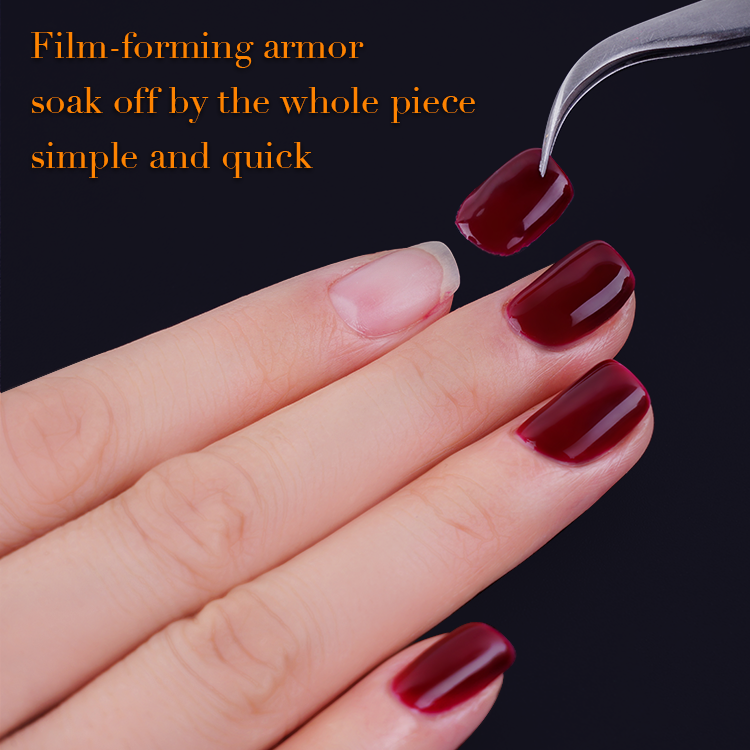 RS Nail No Need Lamp Fast Peel Off Base Coat Nail Art Practice Protect Gel Natural Dry Clear Base Glue