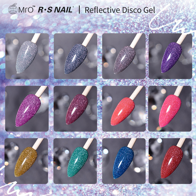 2022 new nail art super flash broken drill glue 12 colors new color glaze canned nail polish glue