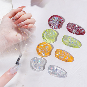 RS own brand nail products transparent Star Shine Top Coat UV  gel nail polish wholesale