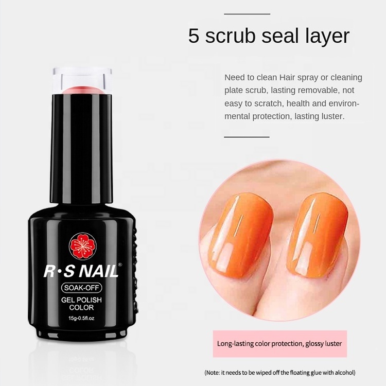 RS Nail uv nail polish gel kit base gel and soak off top primer bonder gel