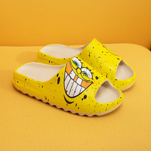 Graffiti Cool Slippers Women Thick Bottom Coconut Slippers Men Summer Indoor And Outdoor Spongebob Slippers