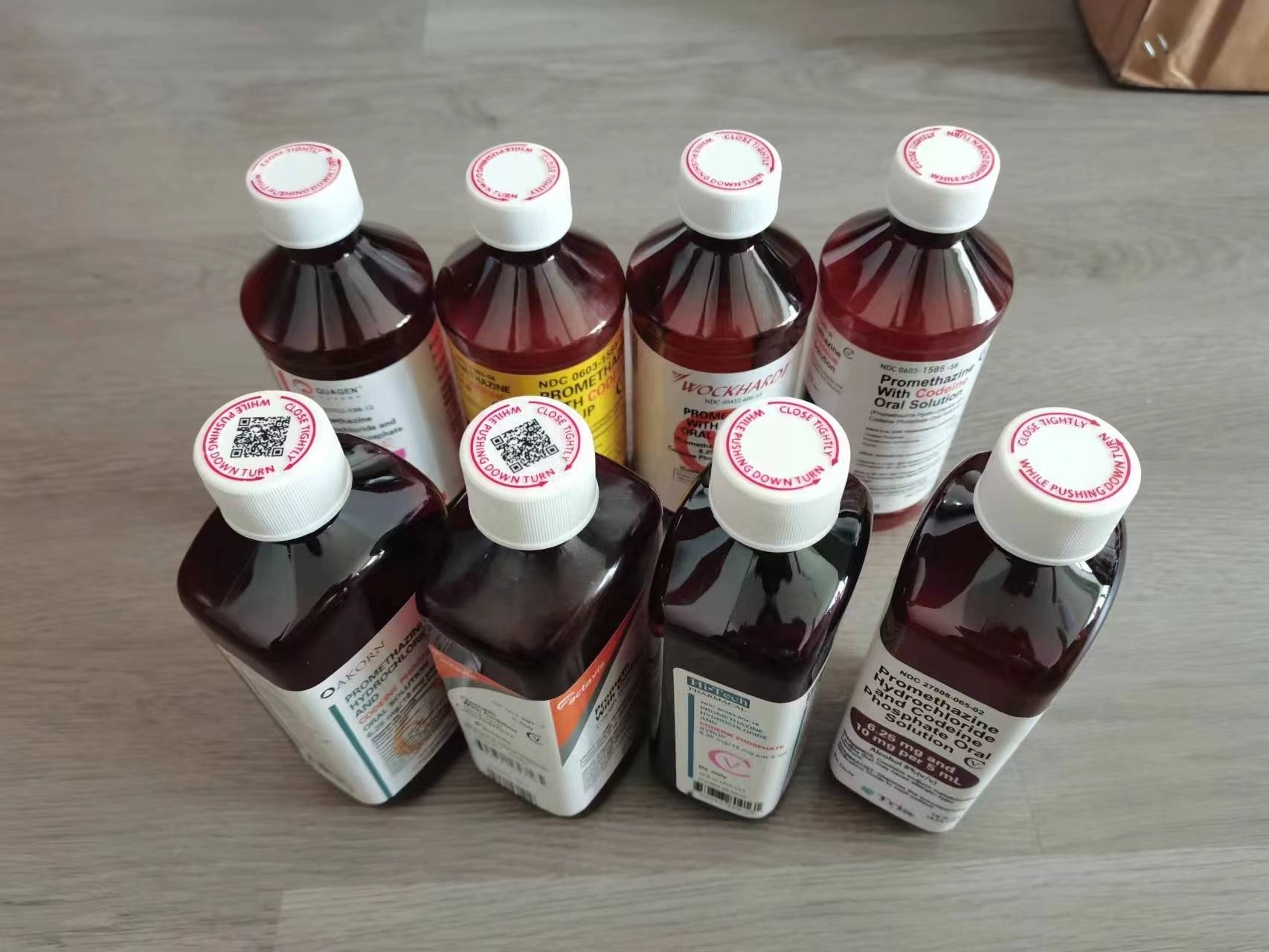 best-selling 473ml 16oz cough syrup amber plastic bottle with wockhardt qualitest tris quagen hi tech par akorn actavis labels