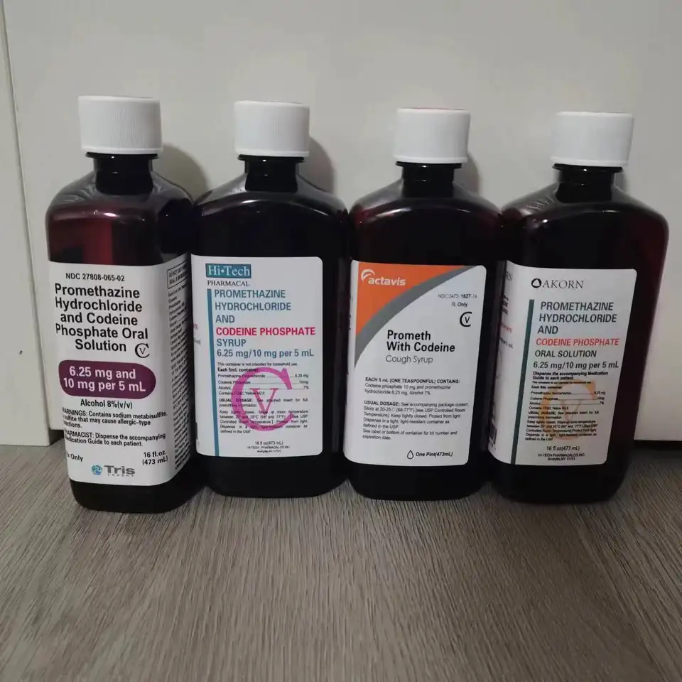 500ml 16 oz PET Amber Bottle with Red CRC Caps syrup bottle for Wockhardt Tris Quagen Akorn Nostrum PAI Qualitest TEVA labels