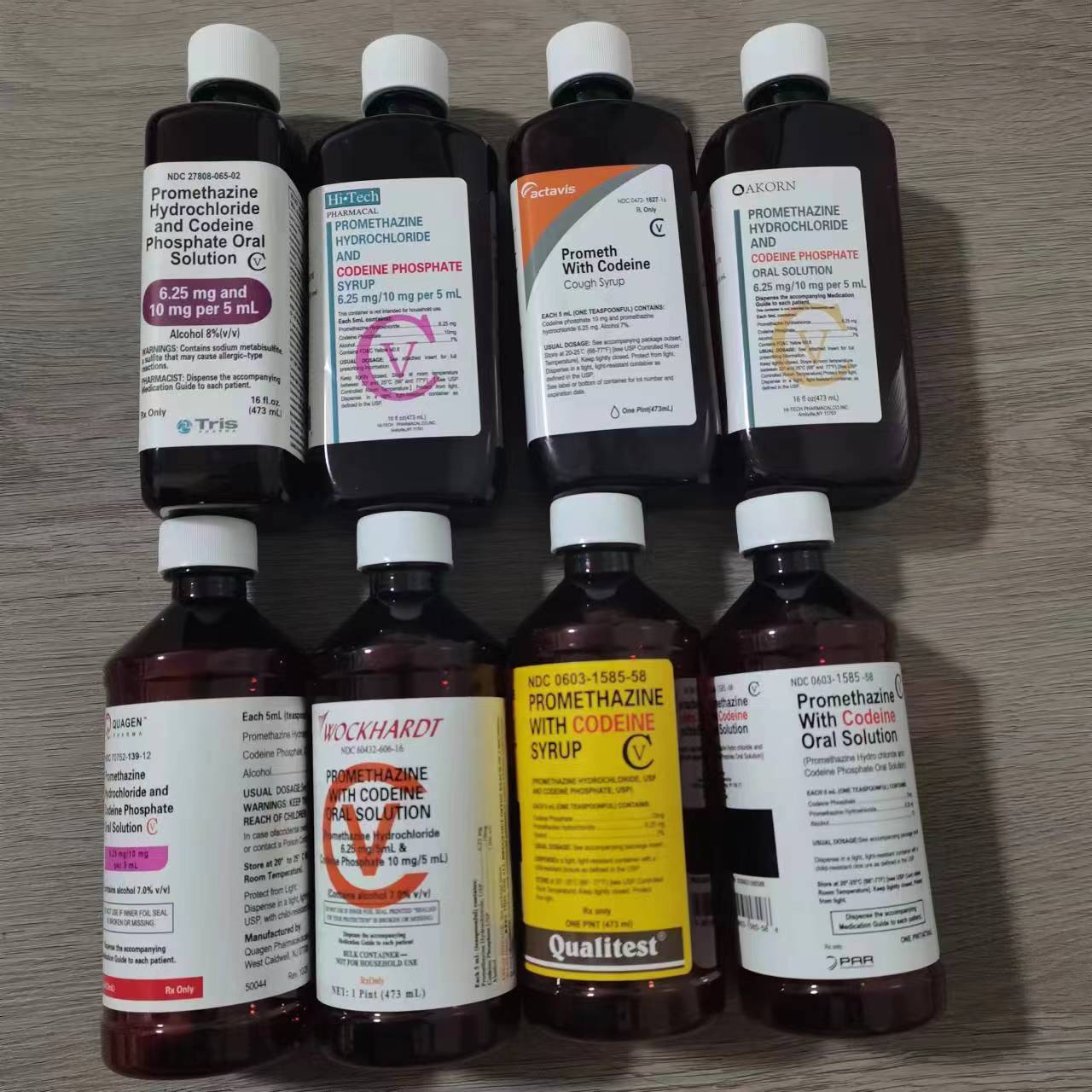 16oz 500ml Empty Amber Cough Syrup Wockhardt Hi-tech  Actavis Bottle with CRC Red Writing caps and Sealed For Your protection