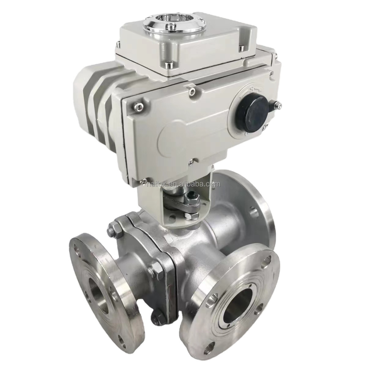 China Manufacturer Electric 220V Flange End 3 Way Motorized 4 Inch Ball Valve Single Double Acting Pneumatic Actuator Ball Valve