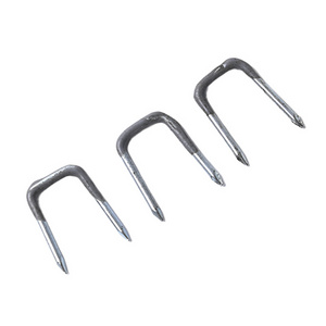 LinYi Five-Star Metals galvanised u type pin steel nail shaped fence staple u type nails for artificial grass ground 20 mm