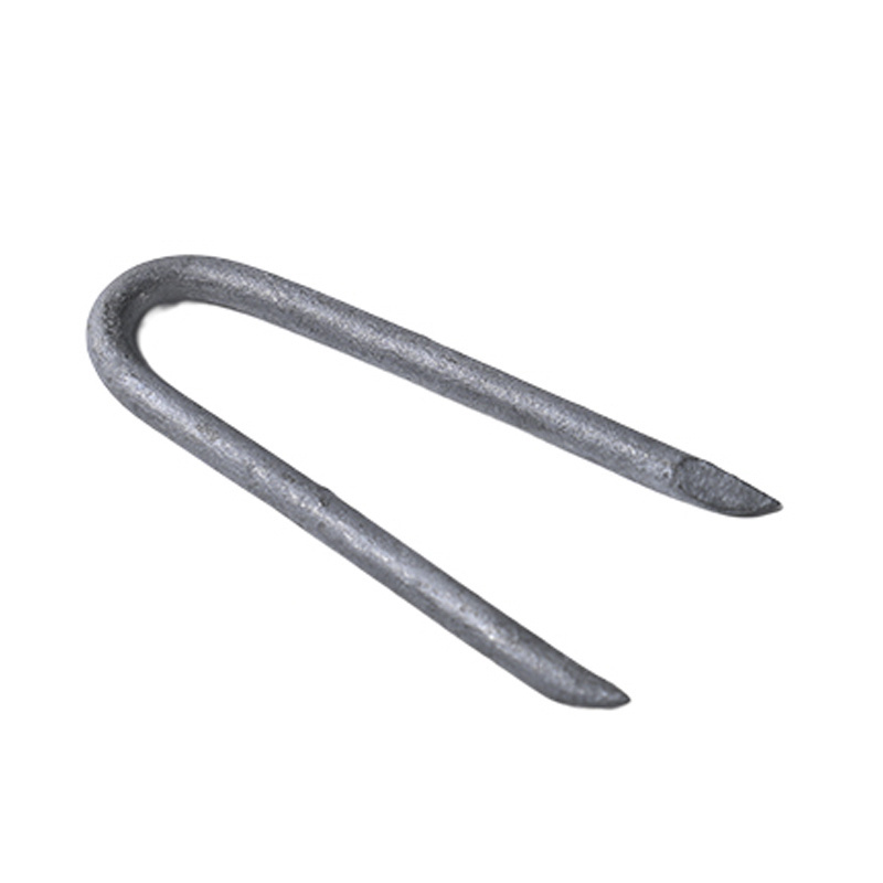 LinYi Five-Star Metals galvanised u type pin steel nail shaped fence staple u type nails for artificial grass ground 20 mm