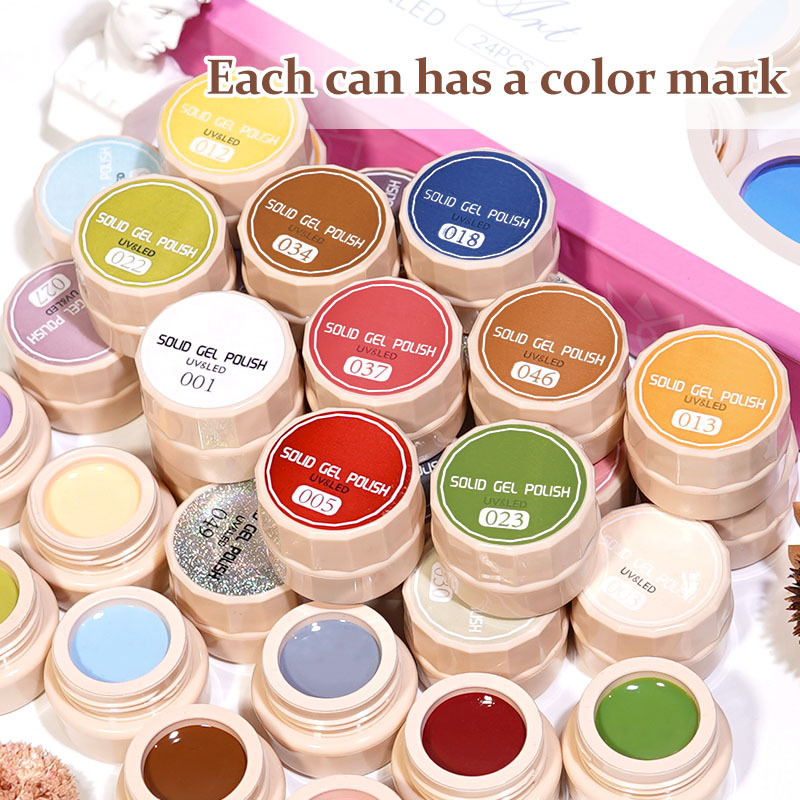 OEM New Arrival Palette Pudding Gel Rich Pigmented Solid Cream Gel Polish For Nail Painting