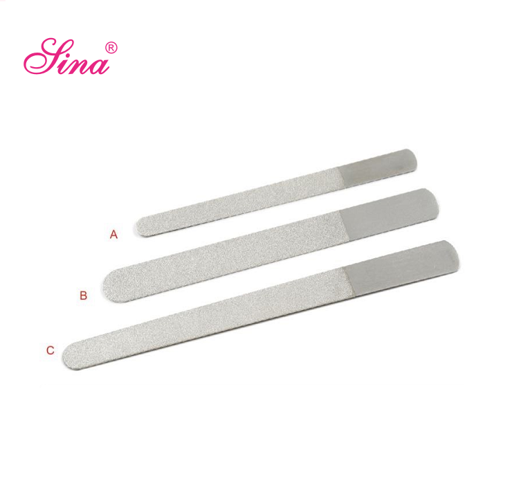 Private Label Professional Double Side Stainless Steel Reusable Metal Manicure Pedicure Tool Nail File