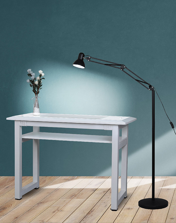 Modern Adjustable Dimmable Long Arm Floor Standing Reading Study Led Lamp For Beauty Salon