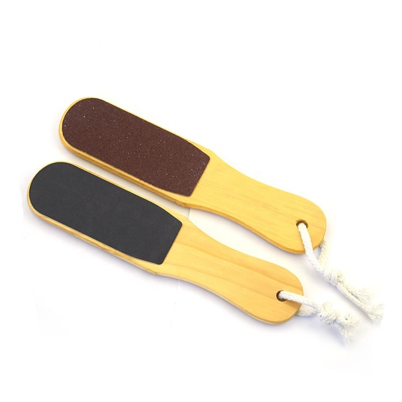 High quality Callus Remover Wooden Foot file Wooden Double Sided Pedicure Foot File