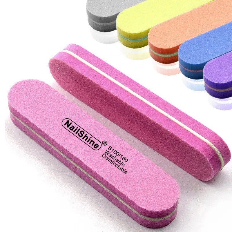 Color mini sponge nail file for professional nail polishing tools nail buffer block 100/180