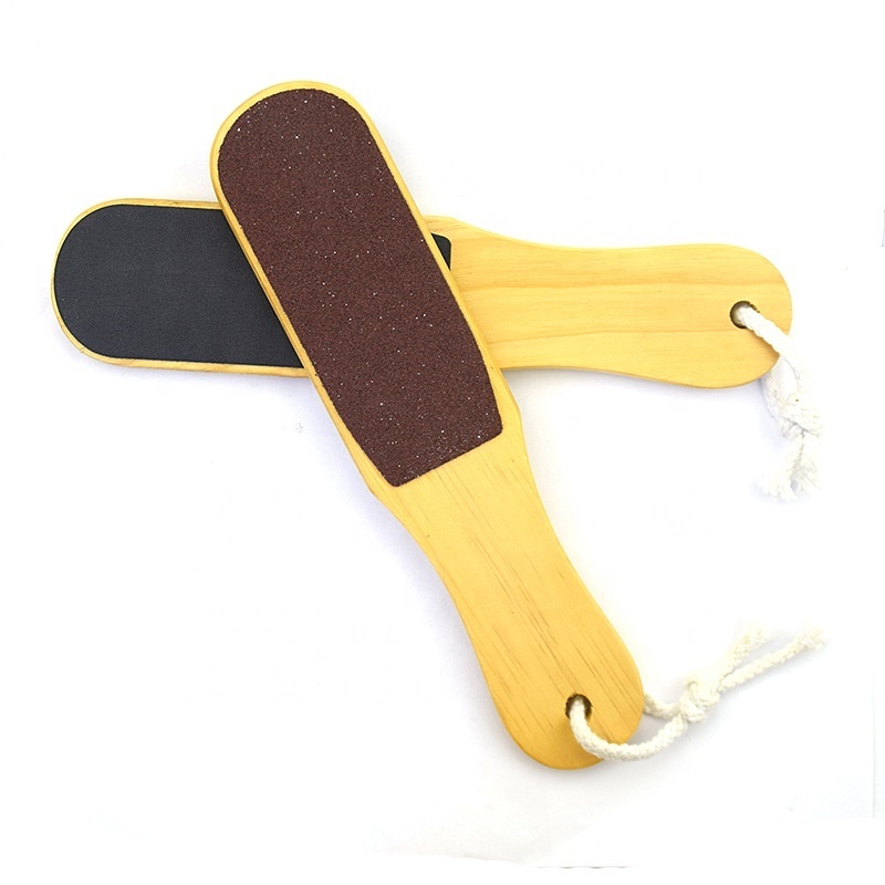 High quality Callus Remover Wooden Foot file Wooden Double Sided Pedicure Foot File