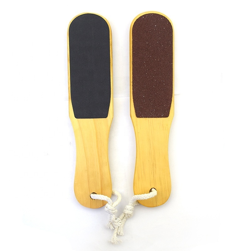 High quality Callus Remover Wooden Foot file Wooden Double Sided Pedicure Foot File