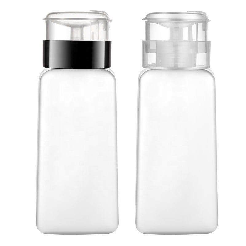 Empt Facial Toner Press Push Down Dispenser Nail Polish Remover Bottle With Pump Make Up Remover Bottle Press Bottle