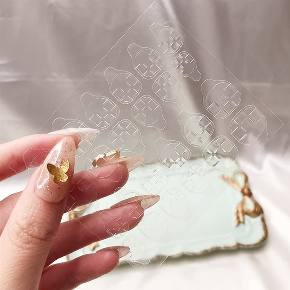 Double-sided Adhesive Nail Piece Transparent Invisible Glue Waterproof Removable false Nail Sticker Jelly Glue