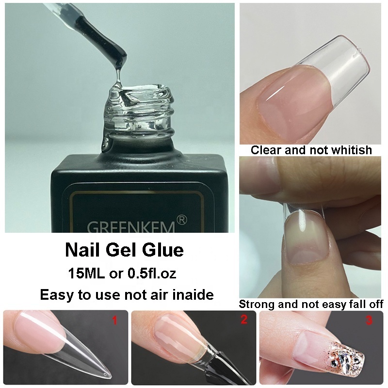 Nail Tips Glue Gel Multifunction False Nail Adhesive Gel Base Coat For Acrylic French Extend Solid Gel Nail Glue