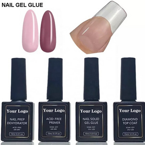 Nail Tips Glue Gel Multifunction False Nail Adhesive Gel Base Coat For Acrylic French Extend Solid Gel Nail Glue