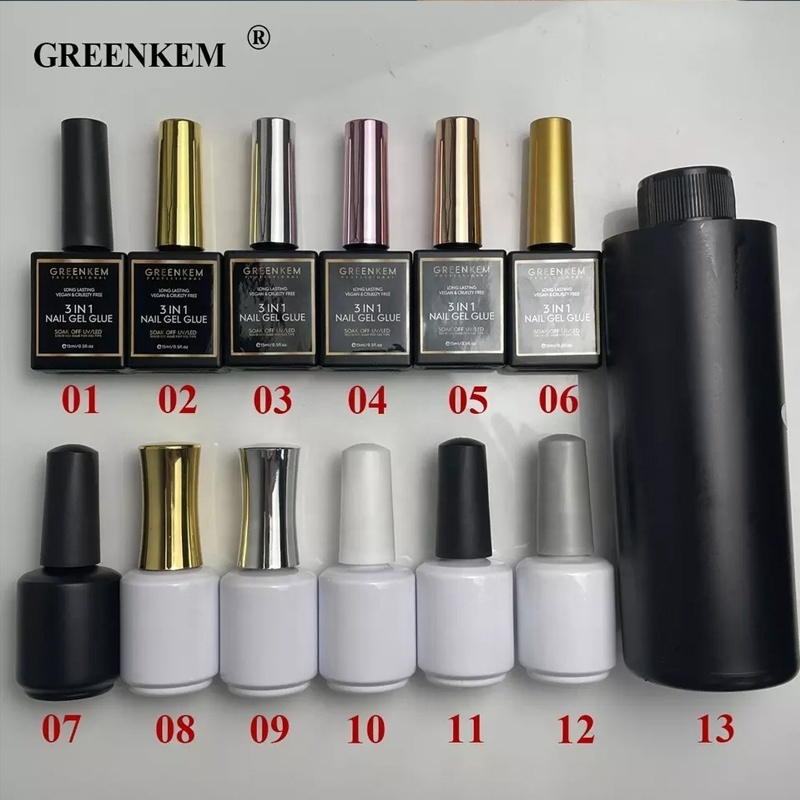 4 in 1 Base Coat Gel Glue as Nail Glue Reinforcement Stick Drill Soak Off Gel 15ml Base Coat Nail Polish