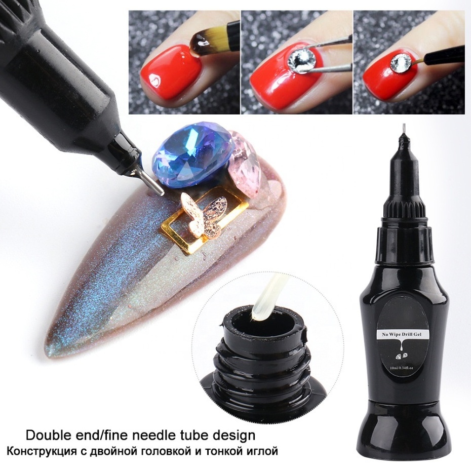 Strong Nail Glue Super Sticky Adhesive UV Gel Nail Polish For Rhinestone Crystal Gem Jewelry DIY Manicure Rhinestone Nails Glue