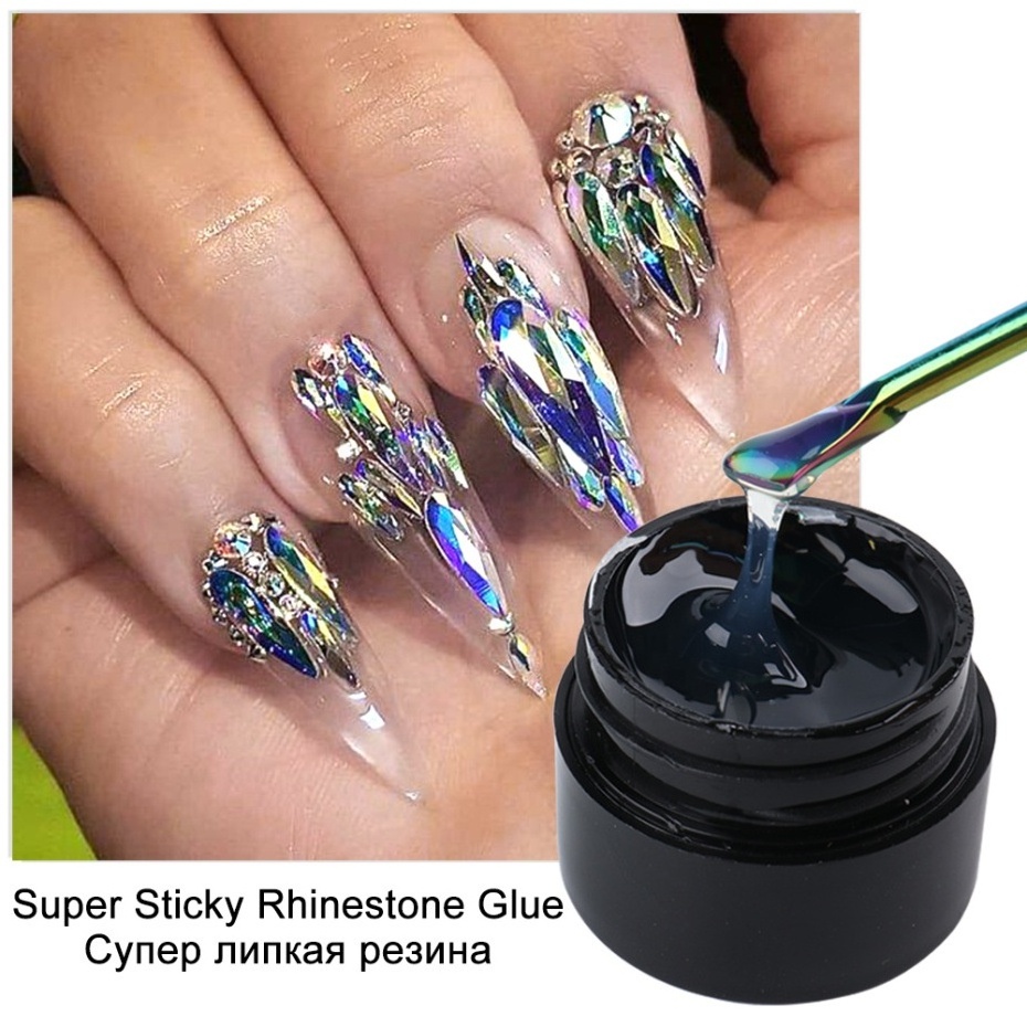 Strong Nail Glue Super Sticky Adhesive UV Gel Nail Polish For Rhinestone Crystal Gem Jewelry DIY Manicure Rhinestone Nails Glue