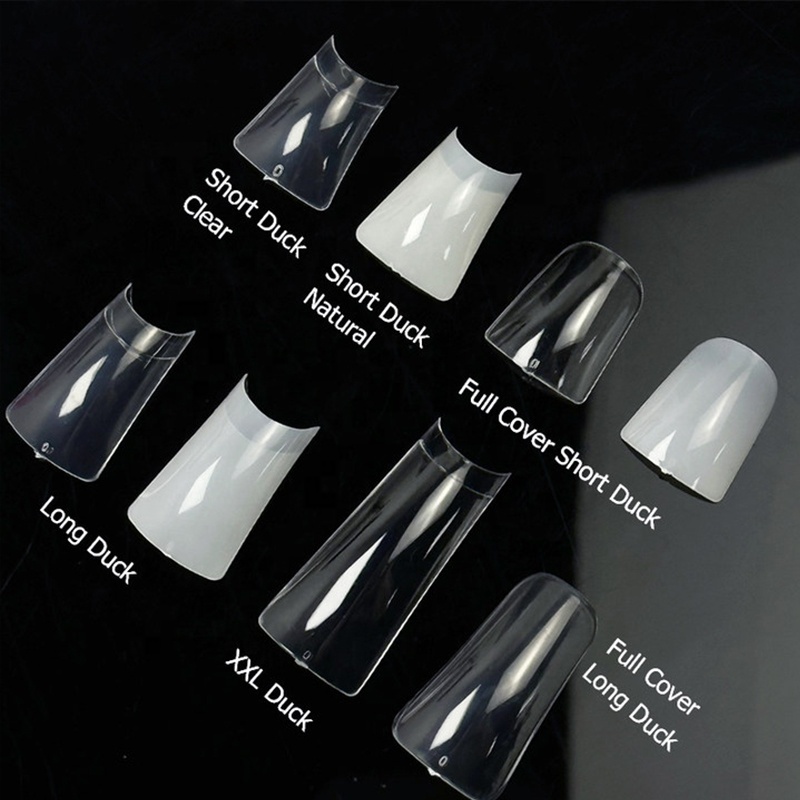 Non C Curve XXL Extra Long Coffin Nail Tip Half Cover Artificial Finger 500Pcs Stiletto ABS Wholesale French 3XL Square Nail Tip