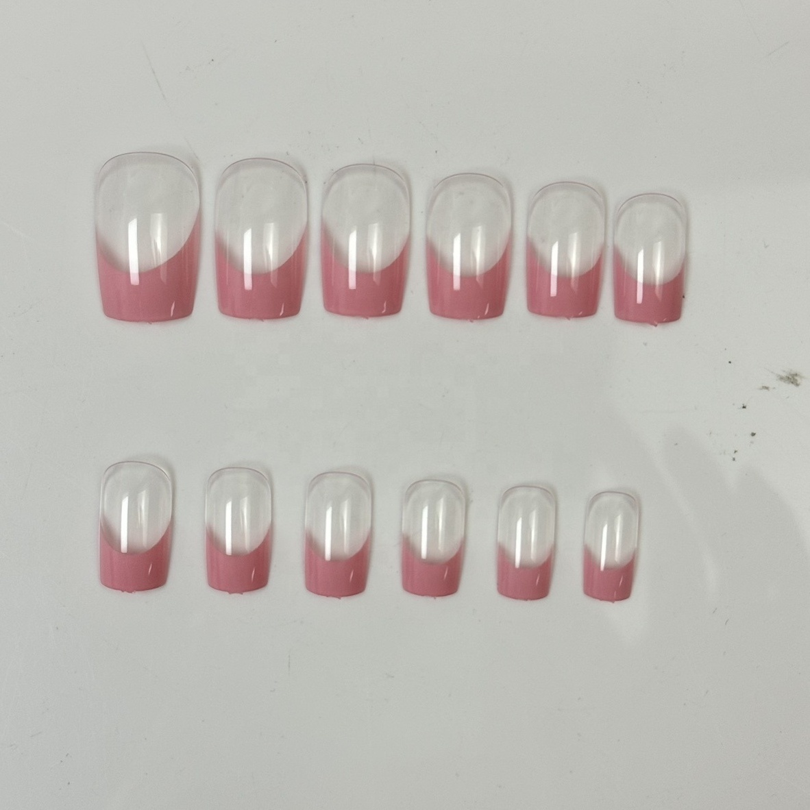 600pcs Box Custom Logo New Fake French Acrylic Nails For Salon Professional Squoval Square Coffin False French Press On Nail Tip