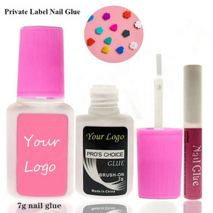 Nail Glue Wholesale Brush on Nail Glue 10g for Nail Tips Professional Fast Drying Bond Glue Accept Custom logo