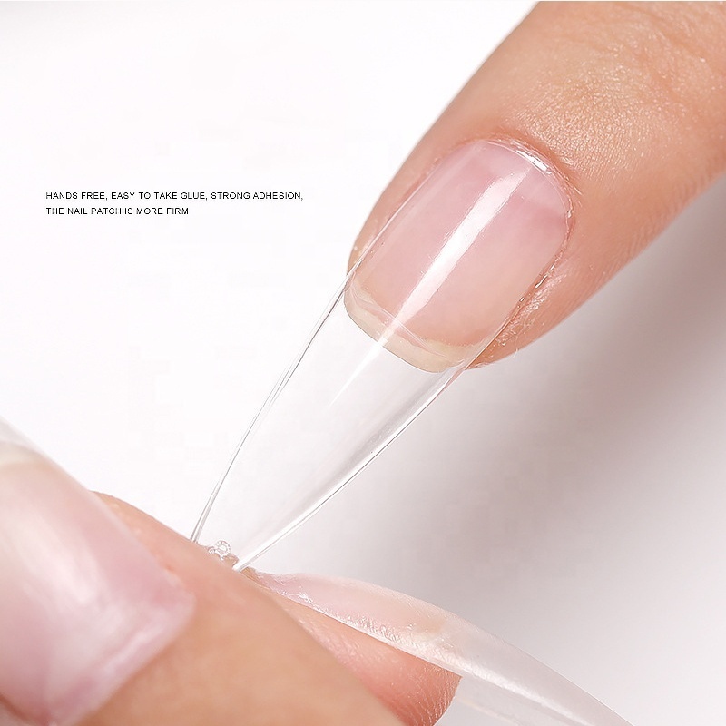 15ml Easy Stick Clear Solid Nail Patch Gel Gummy Adhesive Bond UV Glue No-Flowing Modelling Stick Solid Nail Tips Glue Gel