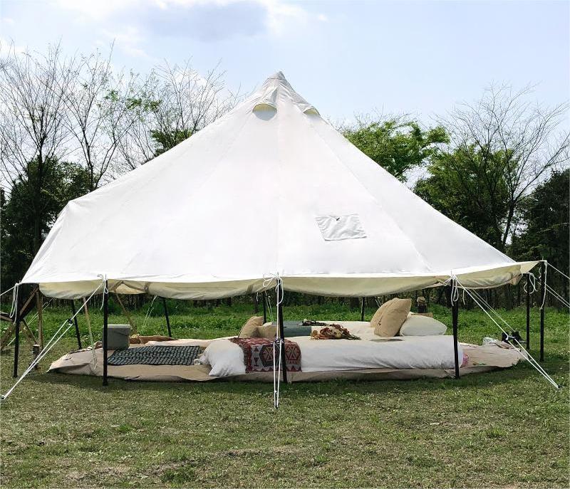 New Design 3M 4M 5M 6M 7M Outdoor Glamping Luxury Yurt 4 Season 4/6/8 Person Family Canvas Zelt Cotton Bell Tents