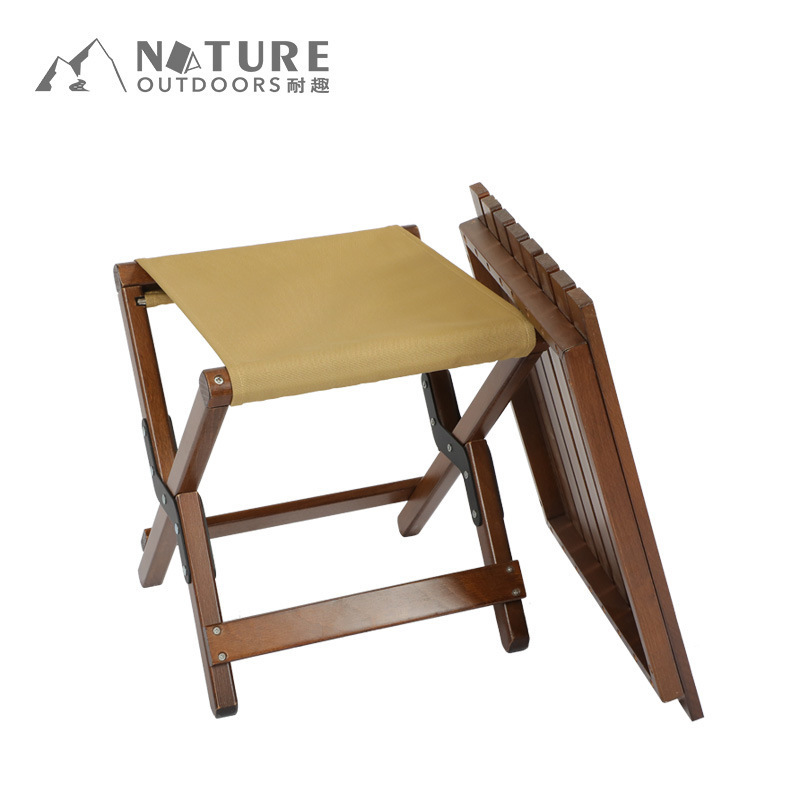 Amazon Hot Sale Folding Stool Solid Wooden Camping Kids Stool Foldable Footrest Step Small Stool Cheap