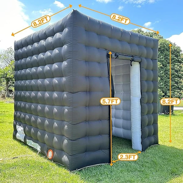 Inflatable Nightclub Portable Party Tent Blow Up 360 Photo Booth Enclosure Backdrop Cube Inflatable Marquee With Lights