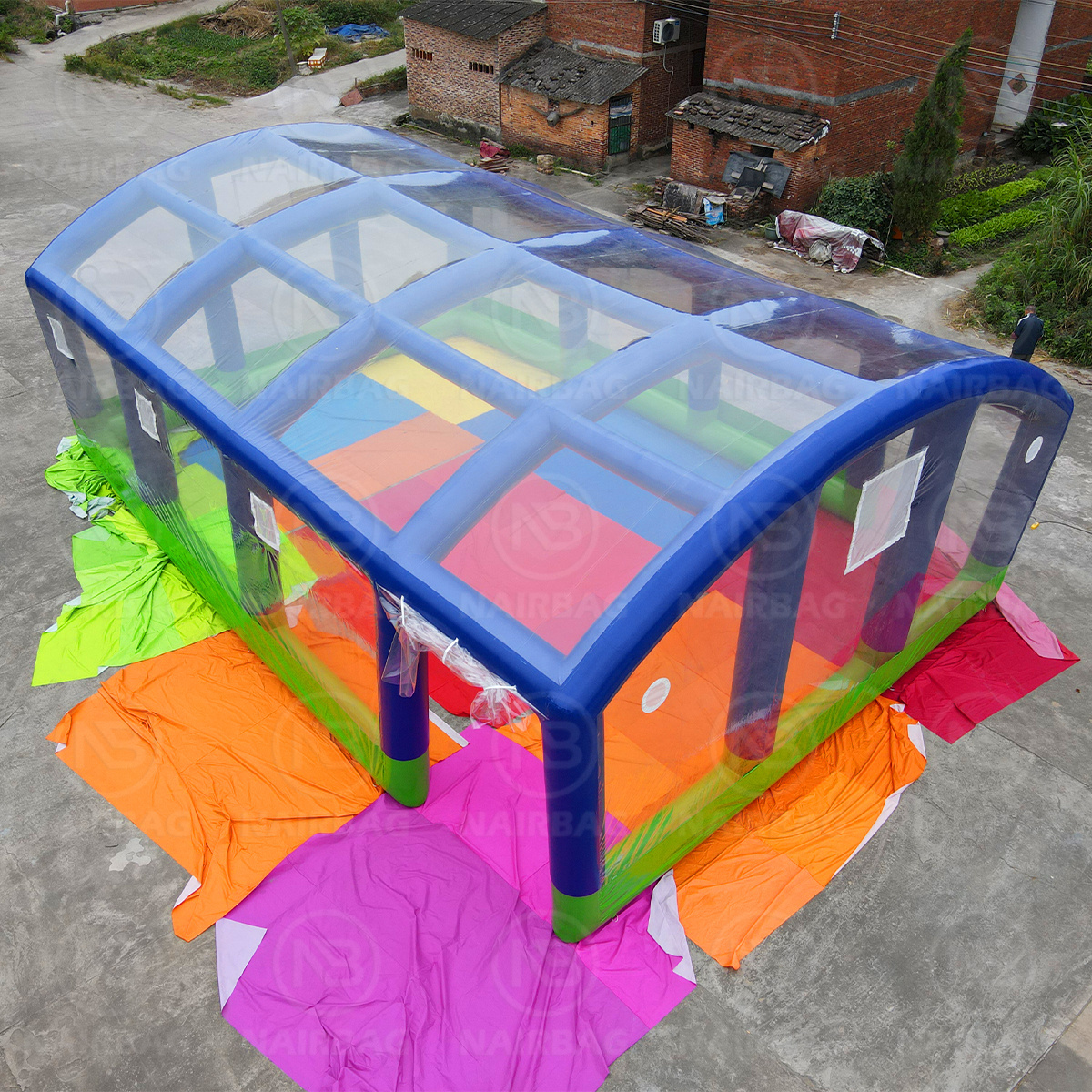 Transparent Giant Inflatable Painting Spray Booth Large Airtight Marquee Inflatable Car Garage Shelter Carport Tents