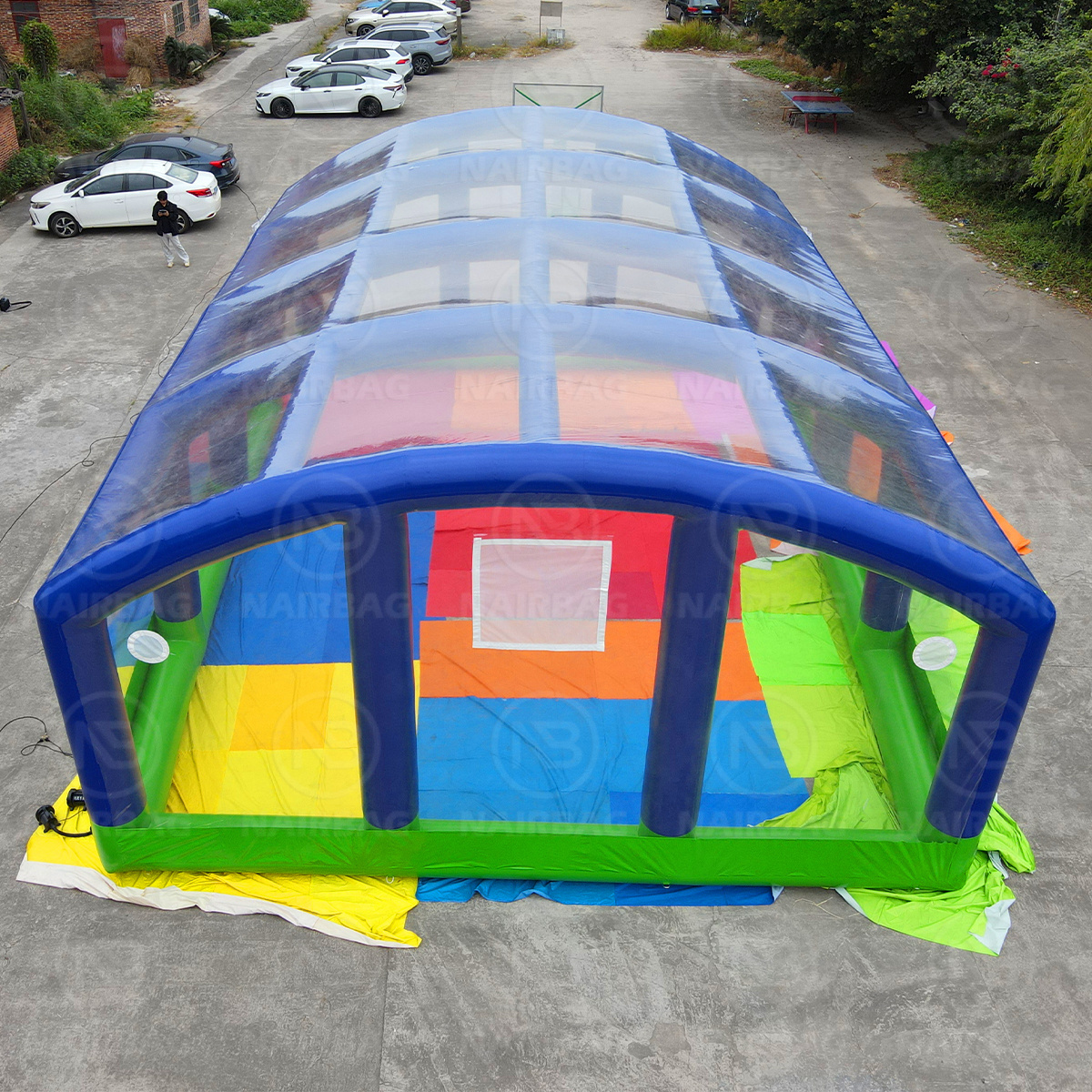 Transparent Giant Inflatable Painting Spray Booth Large Airtight Marquee Inflatable Car Garage Shelter Carport Tents