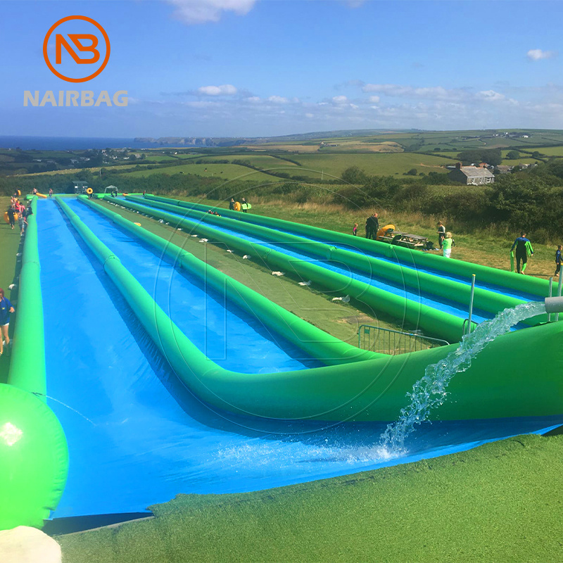 Inflatable Slip And Slide Waterslide Outdoor Entertainment Park Long Blow Up Slip 'N Slide For Adult