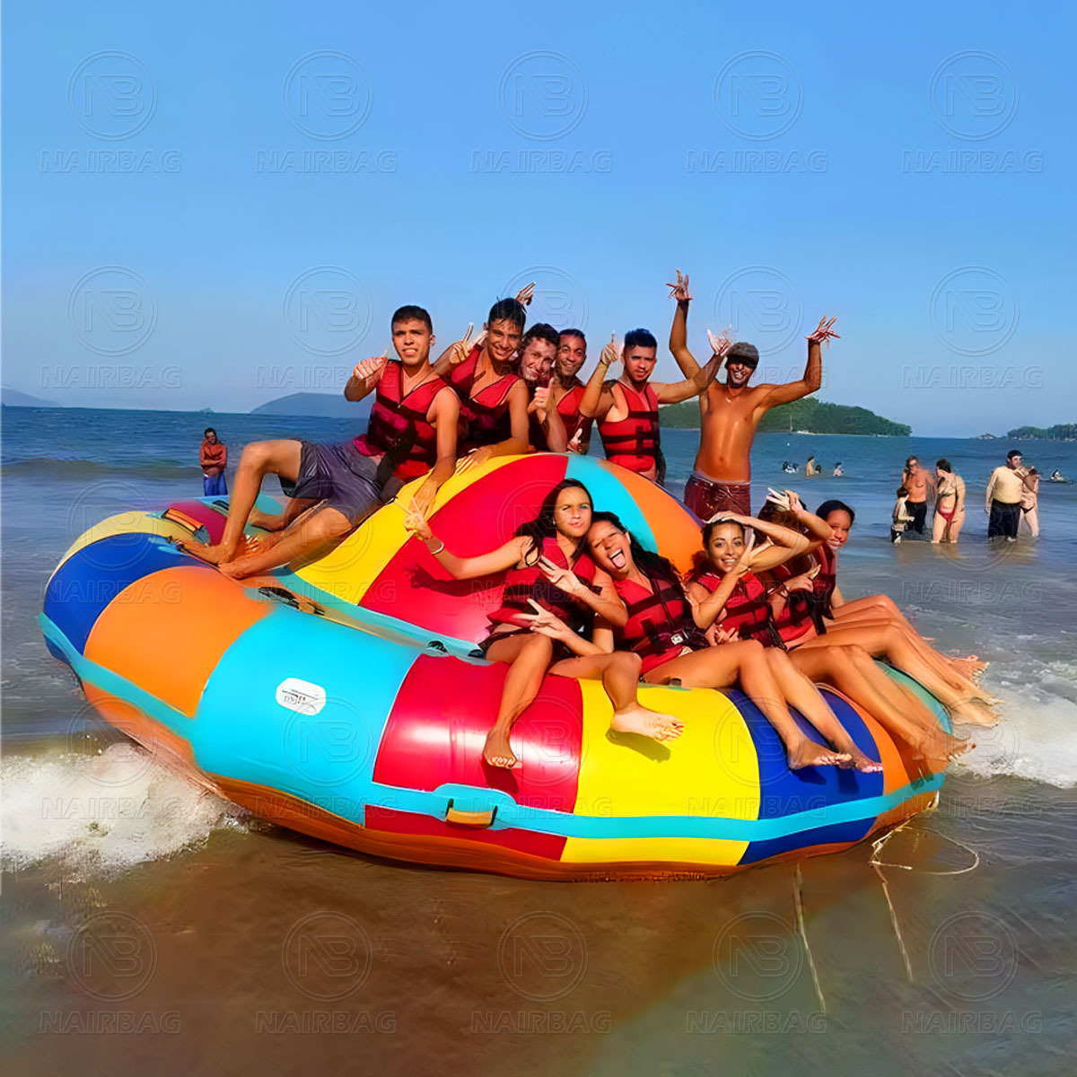 Spinning Towable Tube Inflatable Water Toys Ride Game Activity Outdoor Twister Inflatable Water Rotating Disco Boats