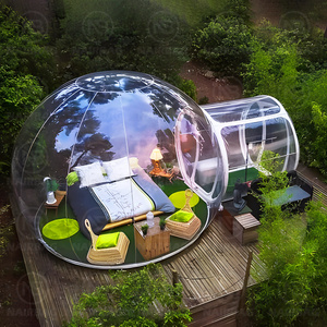 Inflatable Glamping Tent Luxury Hotel Inflatable Bubble Rooms Camping Inflatable Bubble Tent House With Bathroom And Tunnel