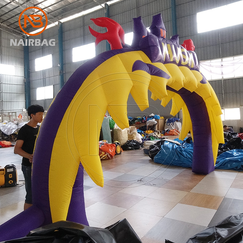 Inflatable Pumpkin Archway Outdoor Advertising Halloween Arch Entrance Decorations Inflatable Arches For Sale