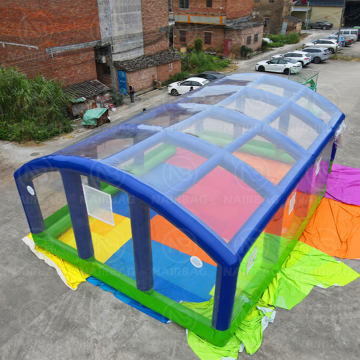 Transparent Giant Inflatable Painting Spray Booth Large Airtight Marquee Inflatable Car Garage Shelter Carport Tents