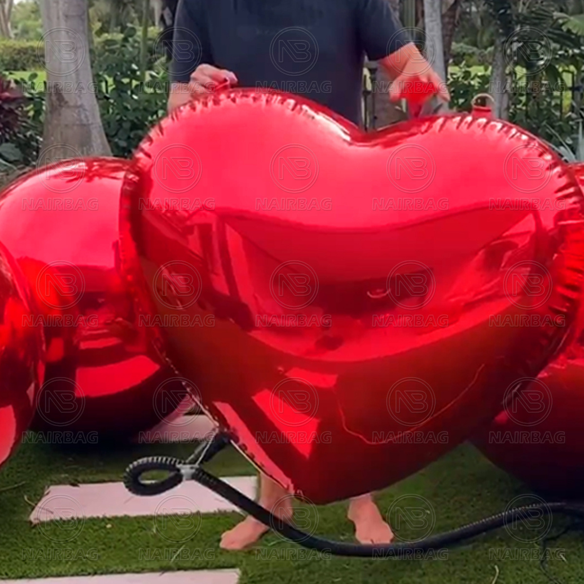 Red Reflective Inflatable Mirror Heart Balloons Giant PVC Big Shiny Mirror Ball/Sphere For Wedding Birthday Party Event Decor