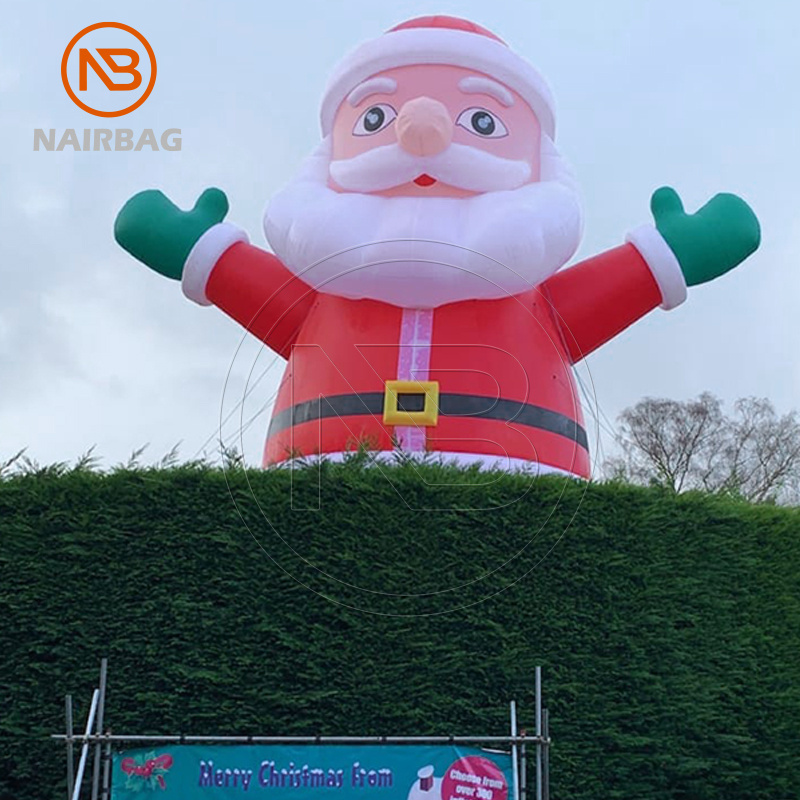 10m 33ft Giant Inflatable Santa 6m Holiday Party Christmas Decoration Led Light Large Air Blow Inflatable Santa Claus