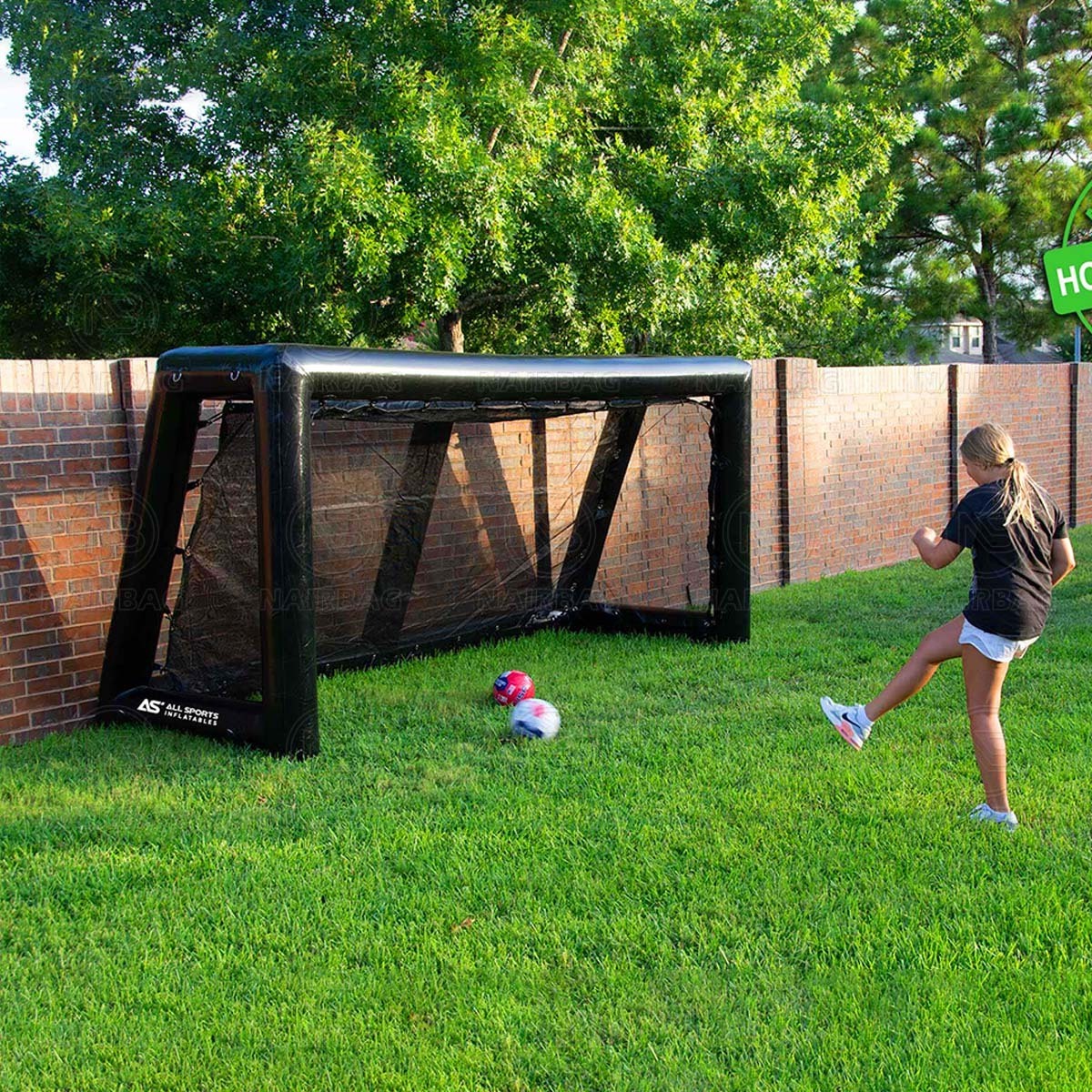 Inflatable Soccer Shooting Goal Posts Outdoor Sports Games Mobile Training Pop Up Football Hitting Golf ball Goal with Nets