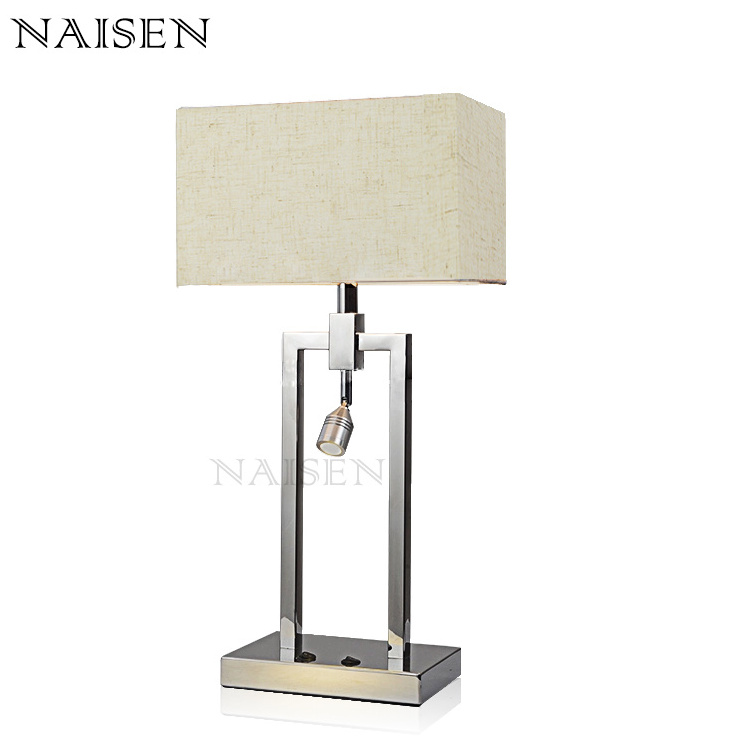 led hotel table lamp usb charger energe saving bulb usa  modern restaurant deco light european desk reading lighting